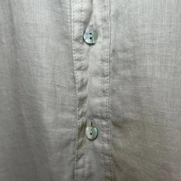 Saint Tropez West Linen Shirt Tunic Size Large - Picture 6 of 7